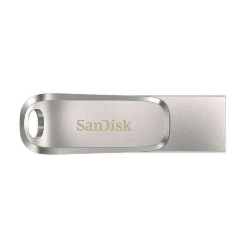 فلش مموری سن دیسک مدل Ultra Dual Drive Luxe ظرفیت 64 گیگابایت با رابط تایپ سی و USB 3.2 Gen 1، سرعت خواندن 400 مگابایت بر ثانیه، طراحی تاشو و سازگار با سیستمعاملهای Android، PC، Mac و iPad Pro