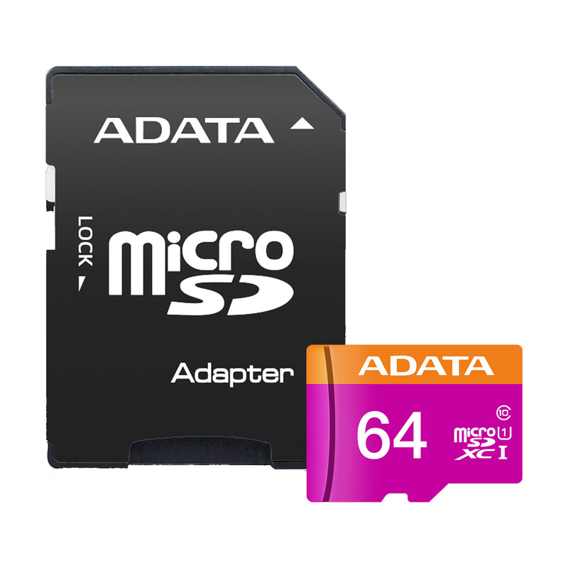 کارت حافظه microSDXC ای دیتا مدل Premier کلاس 10 استاندارد UHS-I U1 سرعت 80MBps ظرفیت 64 گیگابایت به همراه آداپتور SD