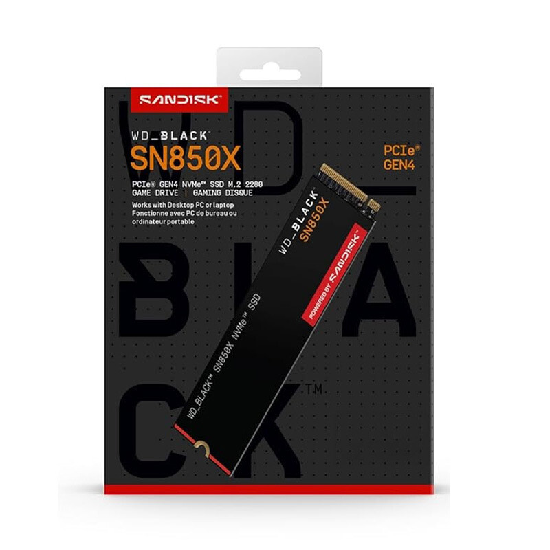 اس اس دی اینترنال PCIe Gen4 x4 وسترن دیجیتال مدل WD Black SN850X ظرفیت 4 ترابایت