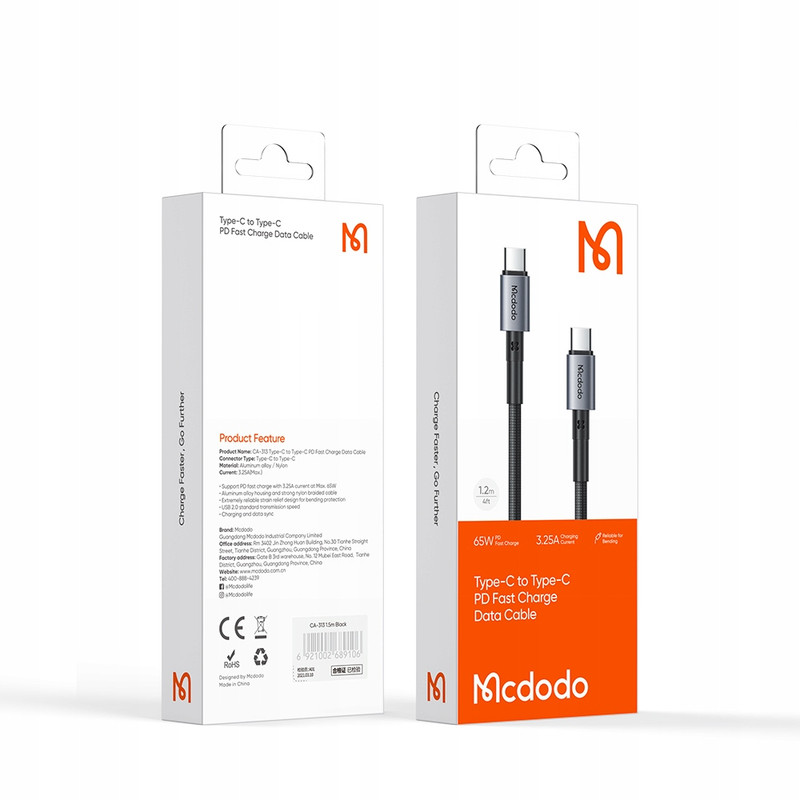 کابل USB-C مک دودو مدل CA-3131 طول 1.5متر