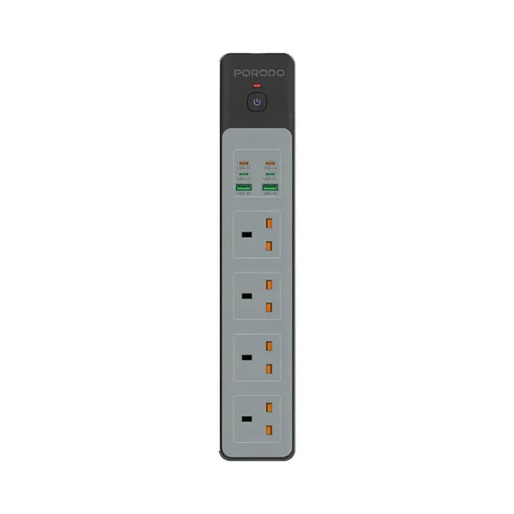 محافظ شوک الکتریکی و چند راهی برق مدل PD-FWCHO45-BK-65W