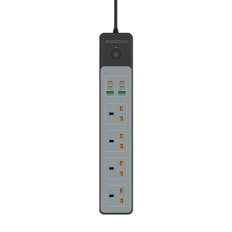 محافظ شوک الکتریکی و چند راهی برق مدل PD-FWCHO45-BK-65W