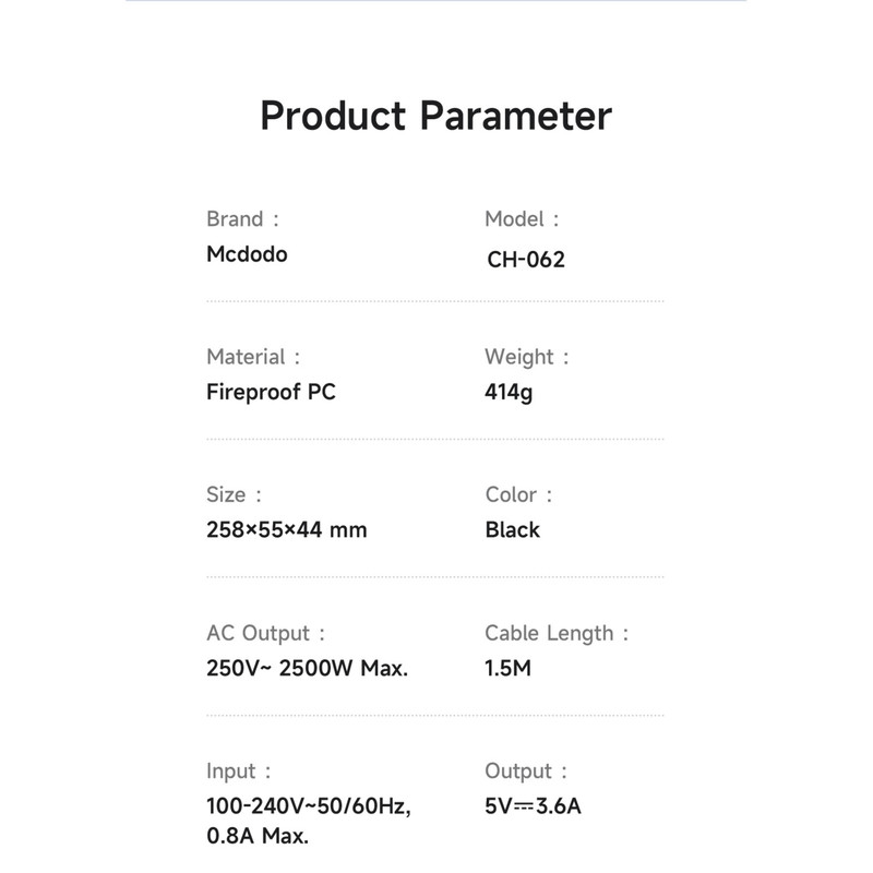 چندراهی برق مک دودو مدل CH-0620 Upgraded-Version
