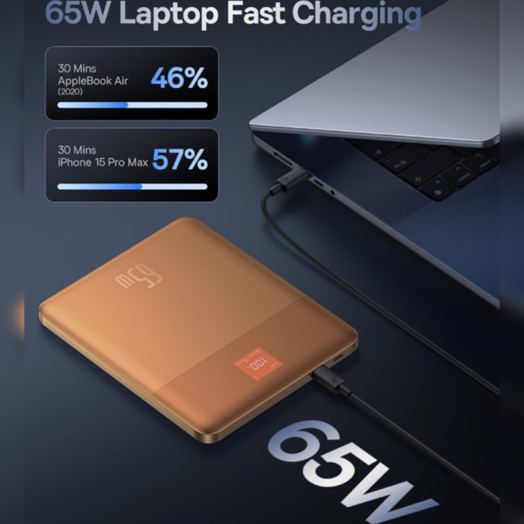 پاوربانک باسئوس مدل BLADE2 65W ظرفیت 12000 میلی آمپر ساعت