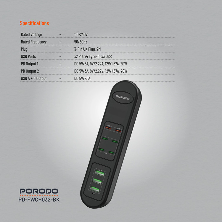 چندراهی برق پرودو مدل USB HUB