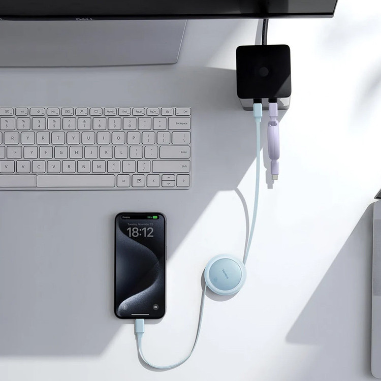کابل تبدیل USB-C بیسوس مدل P10364500111-01 طول 1 متر