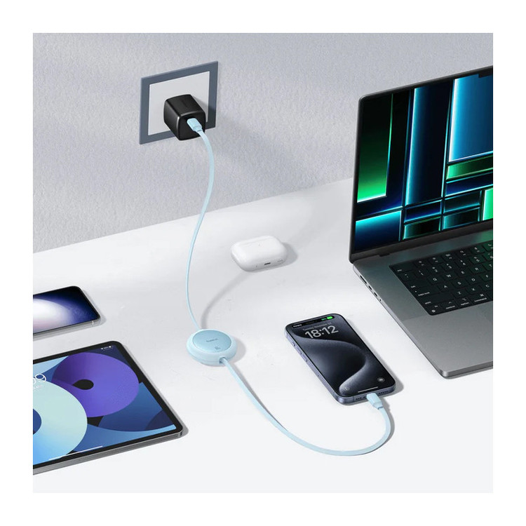 کابل تبدیل USB-C بیسوس مدل P10364500111-01 طول 1 متر