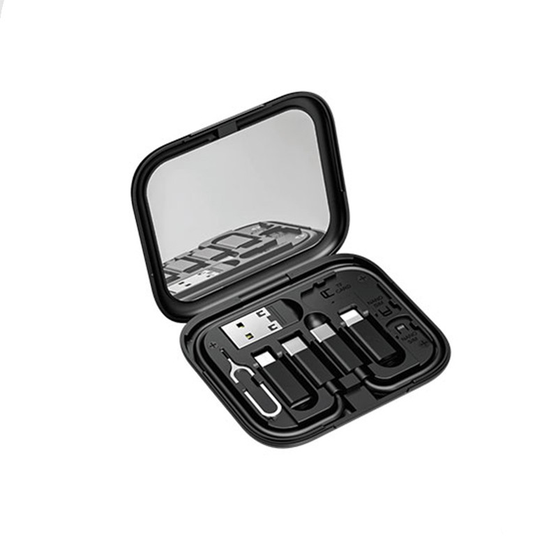 کابل تبدیل USB-C/USB به لایتنینگ/USB-C/MicroUSB بیوا مدل C-18 طول 0.28 متر