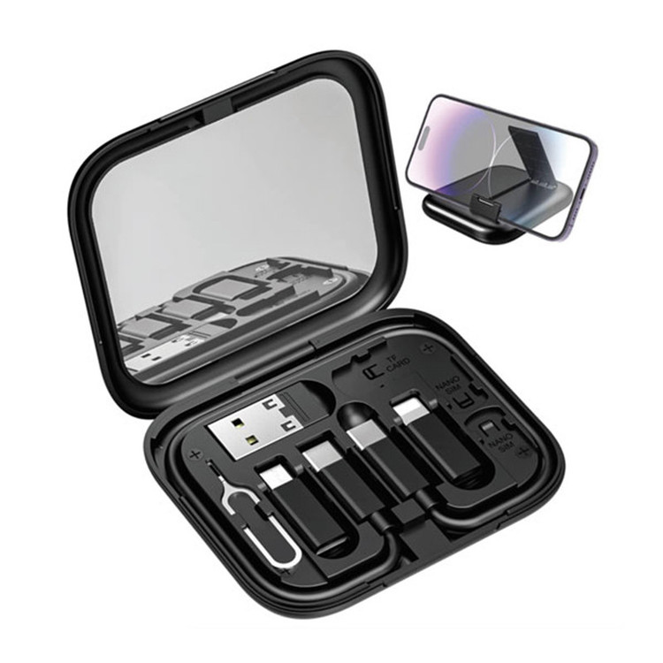 کابل تبدیل USB-C/USB به لایتنینگ/USB-C/MicroUSB بیوا مدل C-18 طول 0.28 متر