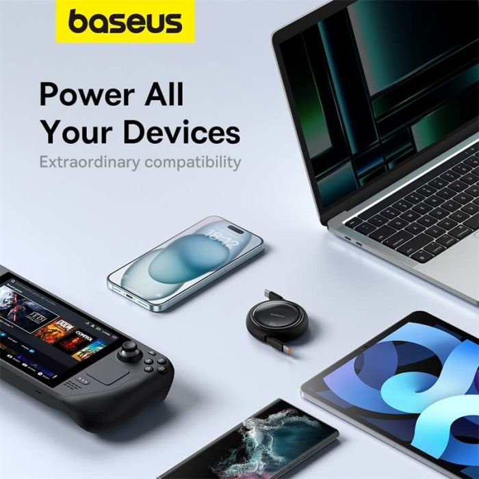 کابل USB-C بیسوس مدل Free2Draw Mini Retractable 100W طول 1 متر