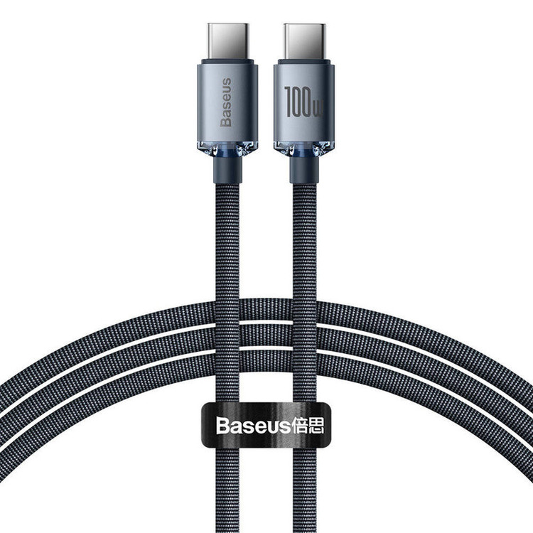 کابل USB-C باسئوس مدل Crystal Shine 100W طول 1.2 متر