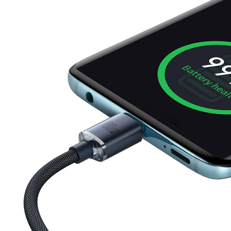 کابل USB-C باسئوس مدل Crystal Shine 100W طول 1.2 متر