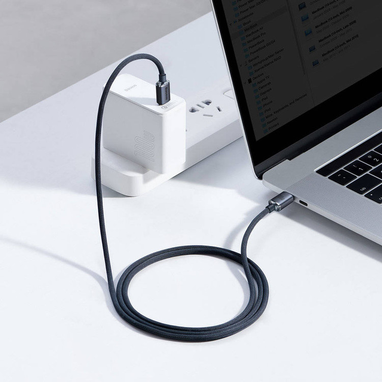 کابل USB-C باسئوس مدل Crystal Shine 100W طول 1.2 متر
