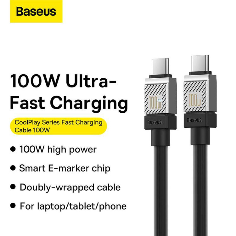 کابل USB-C بیسوس مدل CoolPlay Series 100W طول 2 متر