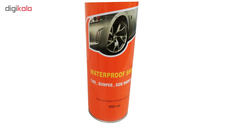 اسپری تمیز کننده لاستیک خودرو اوکی مدل WATERPROOF SHINER حجم 650 میلی لیتر