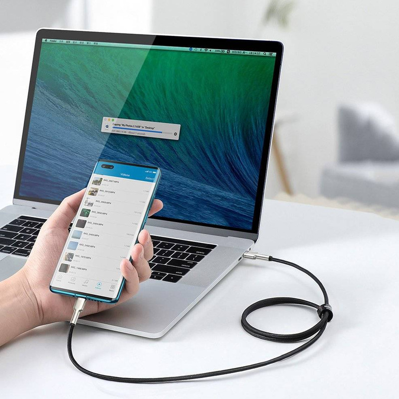کابل تبدیل USB-C باسئوس مدل Metal Series 100W طول 2 متر