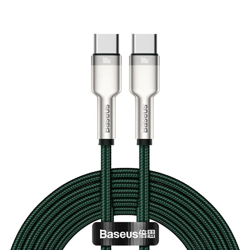 کابل تبدیل USB-C باسئوس مدل Metal Series 100W طول 2 متر