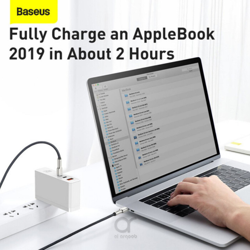 کابل تبدیل USB-C باسئوس مدل Metal Series 100W طول 2 متر