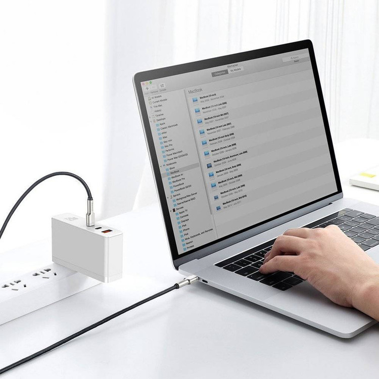 کابل تبدیل USB-C باسئوس مدل Metal Series 100W طول 2 متر