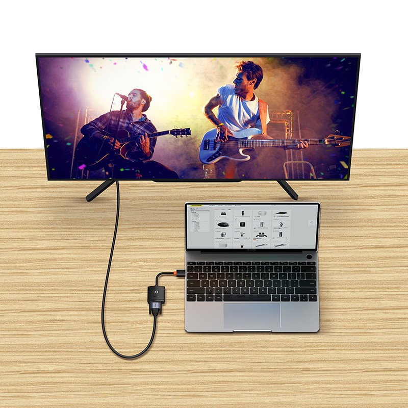 مبدل HDMI به VGA باسئوس مدل WKQX010001 طول 0.2 متر