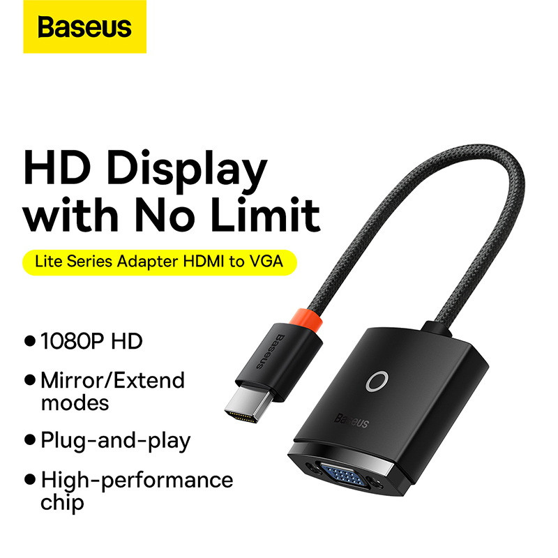 مبدل HDMI به VGA باسئوس مدل WKQX010001 طول 0.2 متر