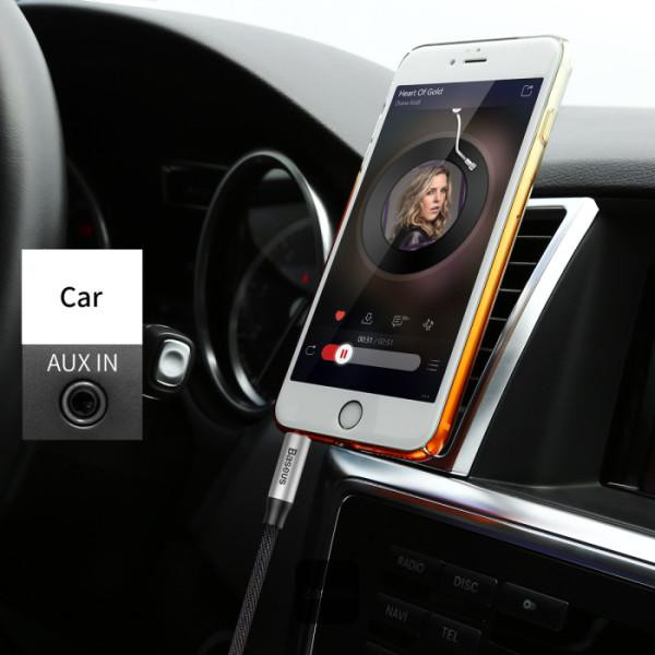 کابل AUX باسئوس مدل Yiven Audio M30 طول 1.5 متر
