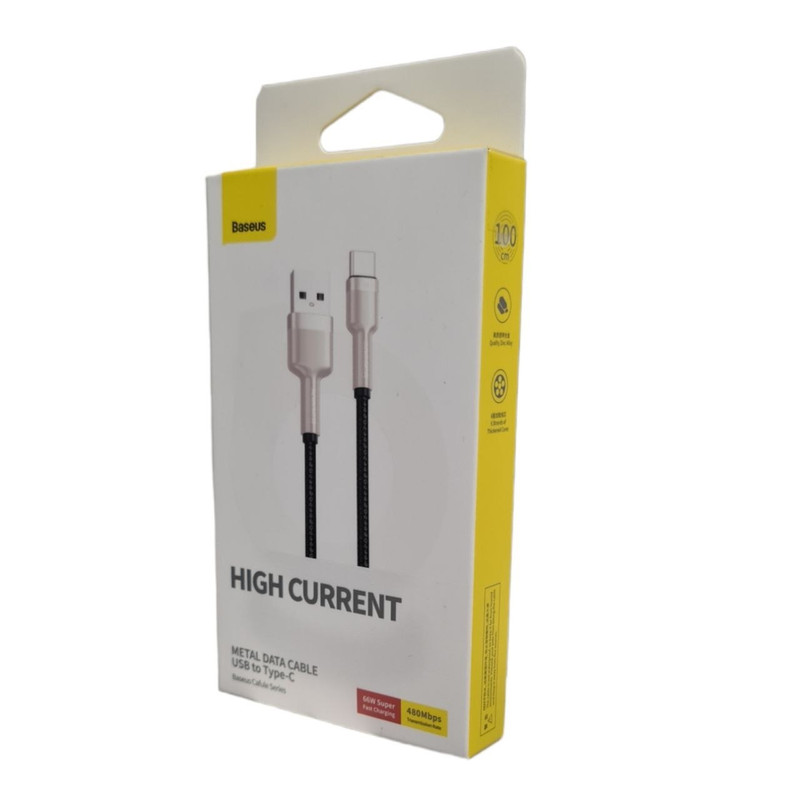 کابل تبدیل USB به USB-C بیسوس مدل HIGH CURRENT 66W طول 1 متر