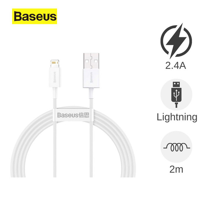کابل تبدیل USB به لایتنینگ باسئوس مدل CALD0005 طول 2 متر