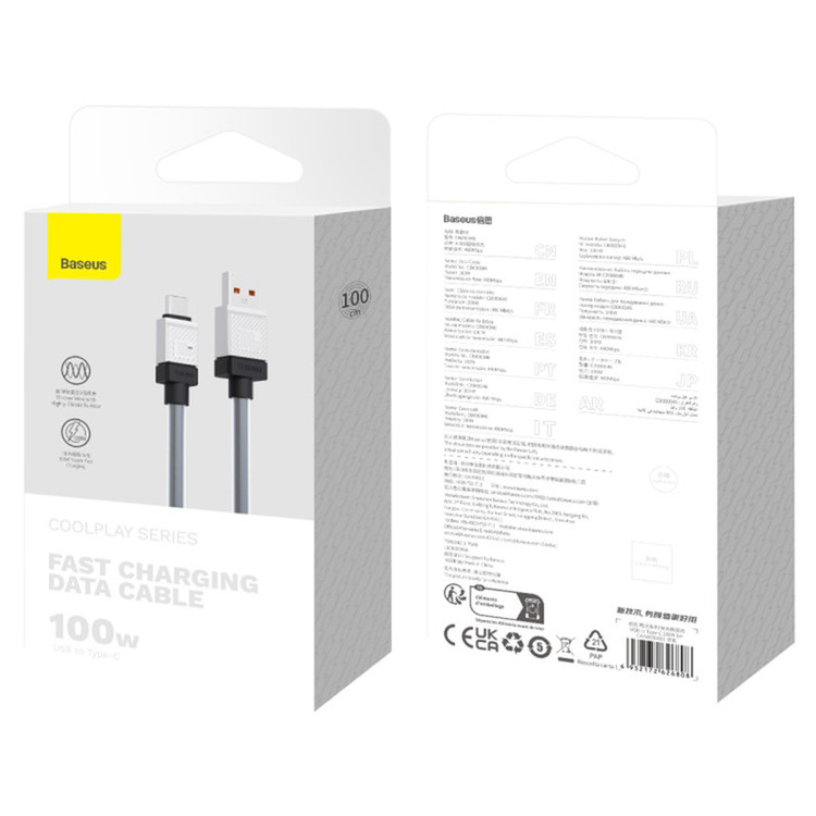 کابل USB-C بیسوس مدل CoolPlay Series 100W طول 1 متر