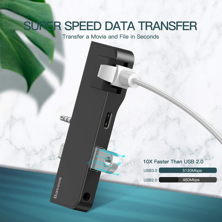 هاب 4 پورت USB 3.0 باسئوس مدل CAHUB-FG01