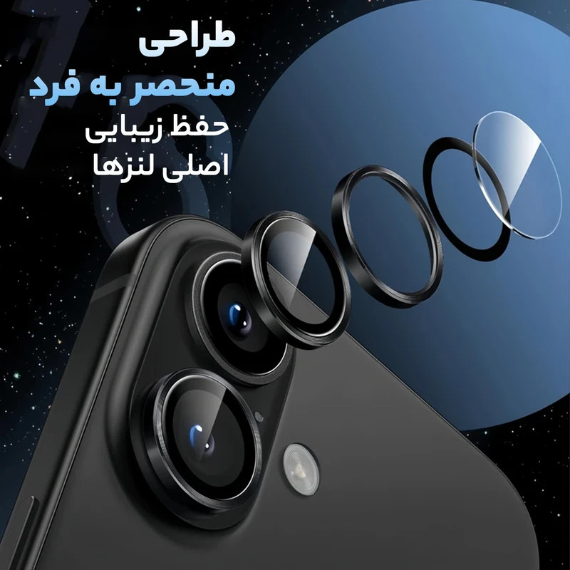 محافظ لنز دوربین گرین لاین مدل GNCMHDP16PS مناسب برای گوشی موبایل اپل iPhone 16 / 16 Plus