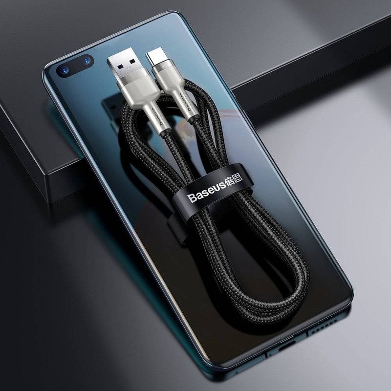 کابل تبدیل USB به USB-C باسئوس مدل Metal Data cable 66W طول 2 متر