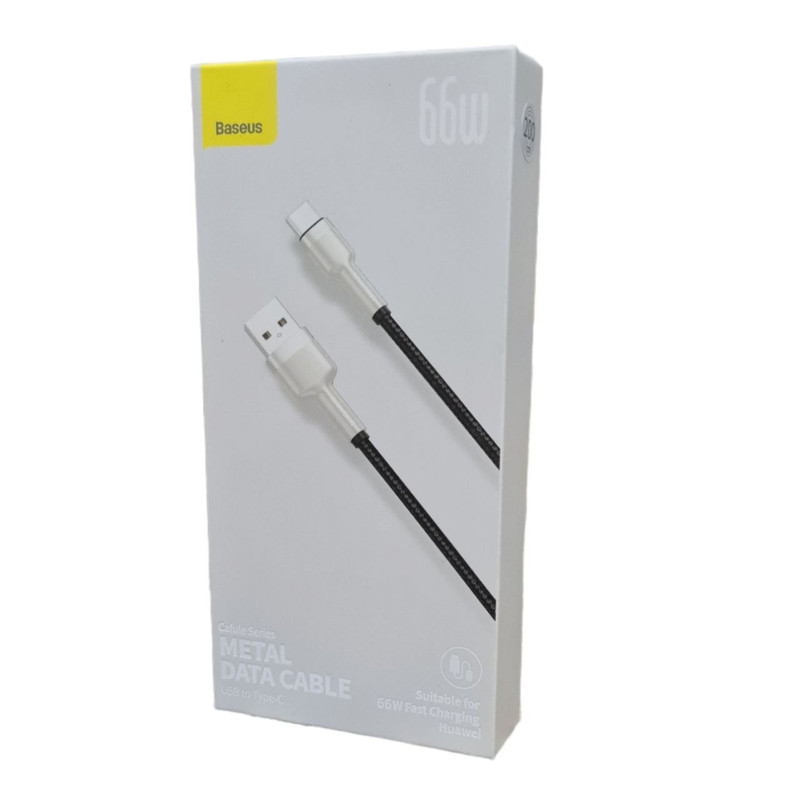 کابل تبدیل USB به USB-C باسئوس مدل Metal Data cable 66W طول 2 متر