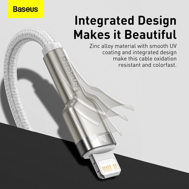 کابل تبدیل USB-C به لایتنینگ باسئوس مدل CATLJK-B0 طول 2 متر