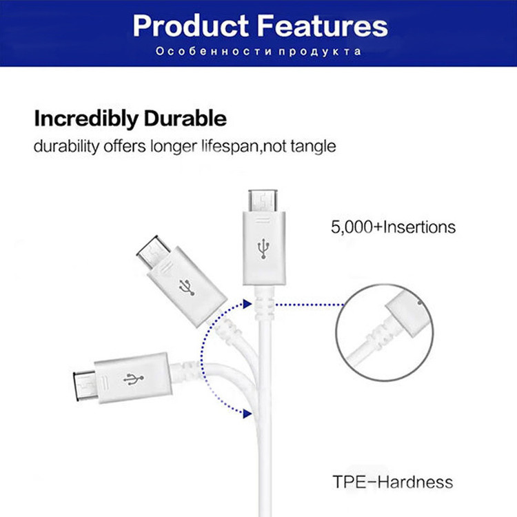 کابل تبدیل USB به microUSB مدل NOTE4 طول 1.5 متر