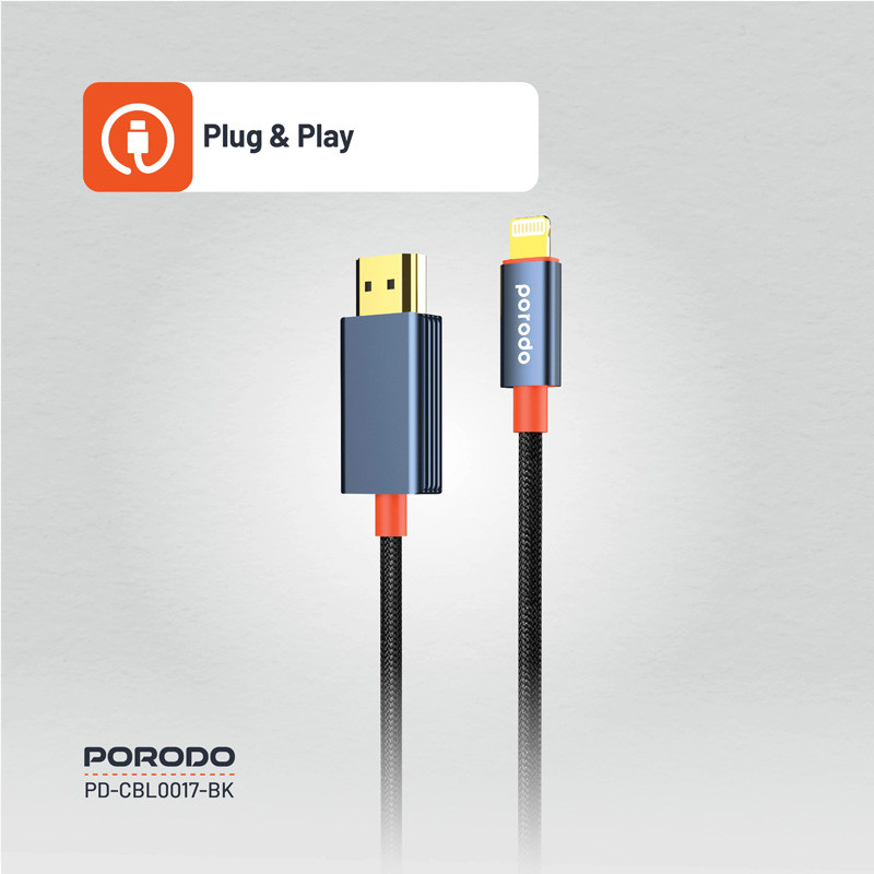 کابل تبدیل لایتنینگ به HDMI پرودو مدل CBL0017 طول ۲ متر
