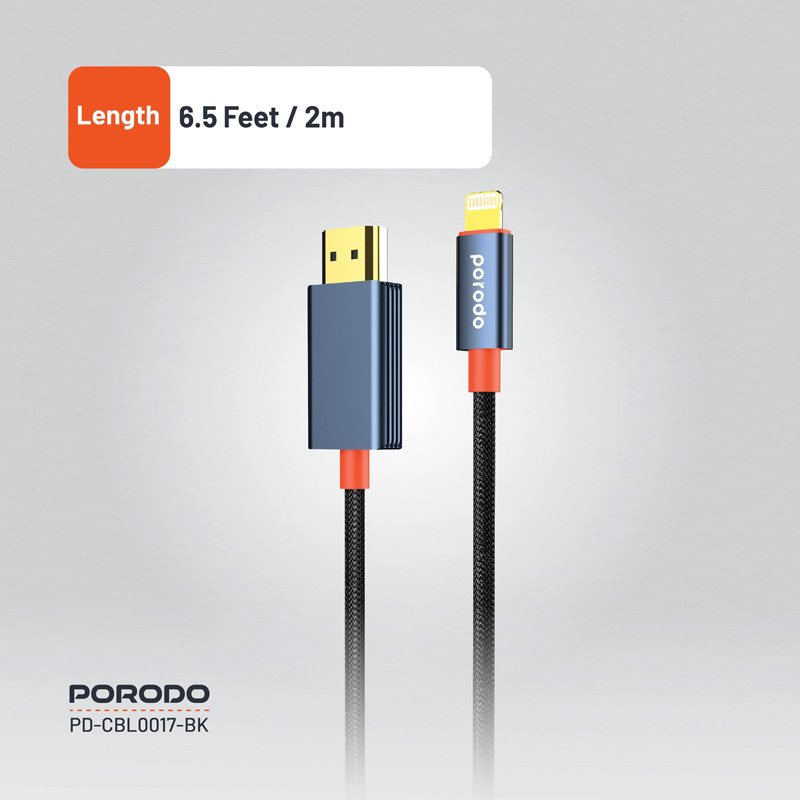 کابل تبدیل لایتنینگ به HDMI پرودو مدل CBL0017 طول ۲ متر