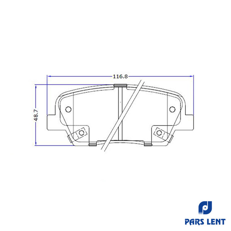 لنت ترمز عقب خودرو لنت پارس کد 1-80159 دو جفت مناسب برای بهمن موتور پیکاپ G9