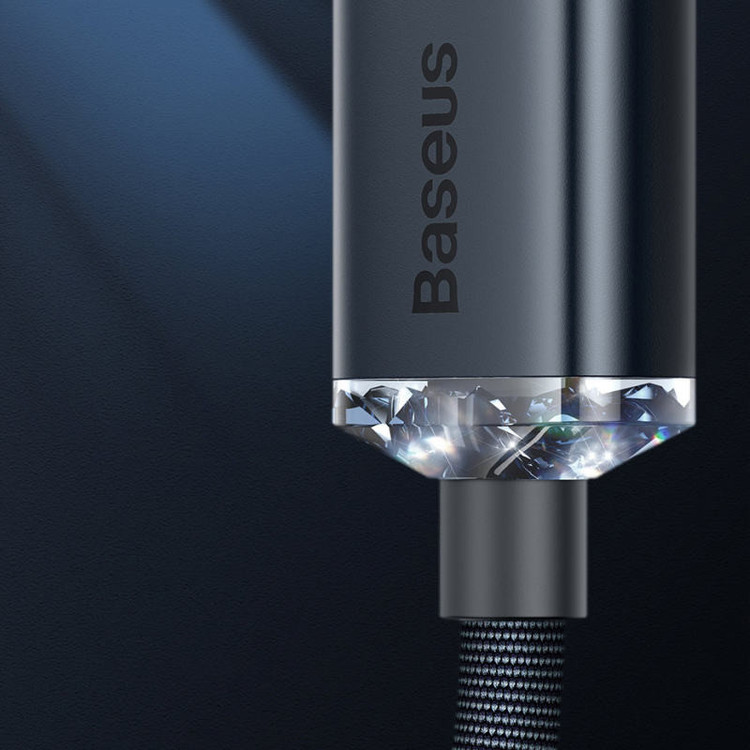 کابل تبدیل USB به لایتنینگ باسئوس مدل Crystal Shine طول 2 متر