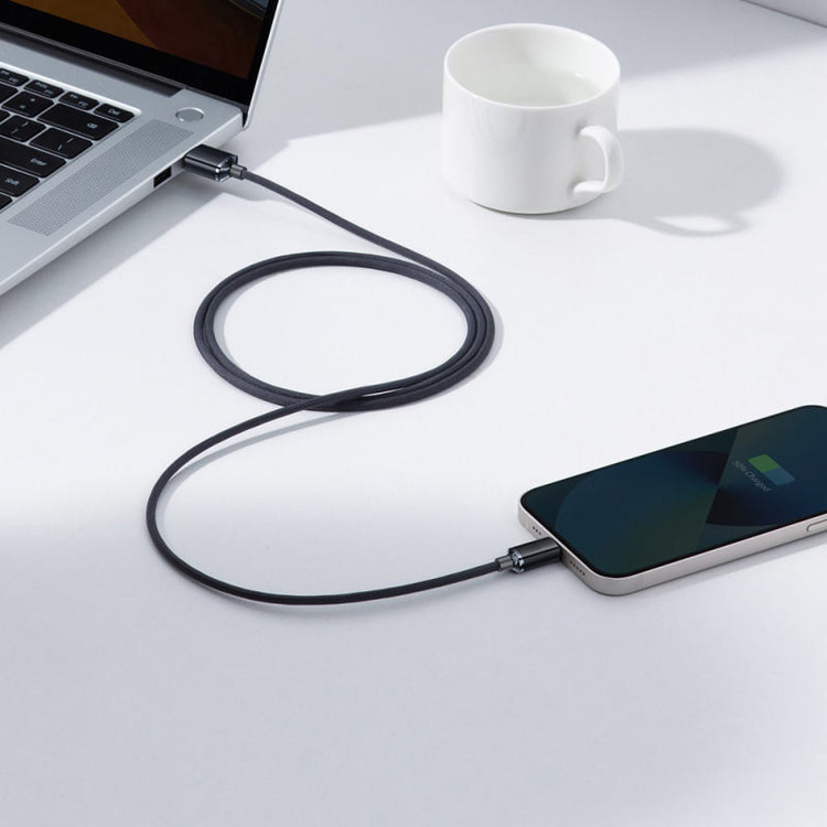 کابل تبدیل USB به لایتنینگ باسئوس مدل Crystal Shine طول 2 متر