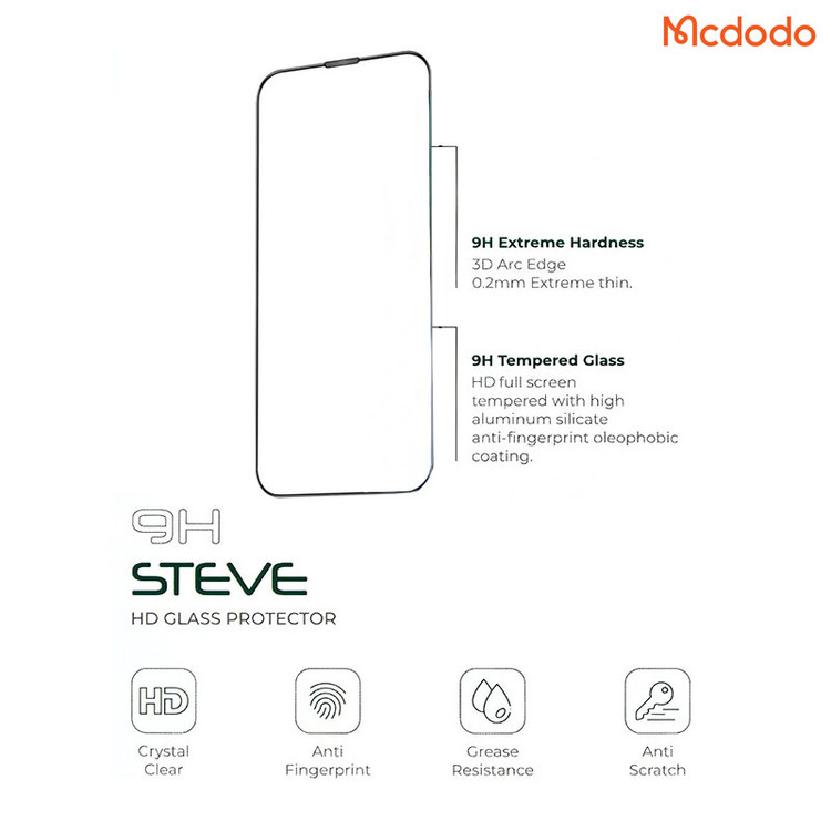 محافظ صفحه نمایش مک دودو مدل PF-4303 مناسب برای گوشی موبایل اپل iPhone 13 Pro Max / 14 Plus بسته دو عددی