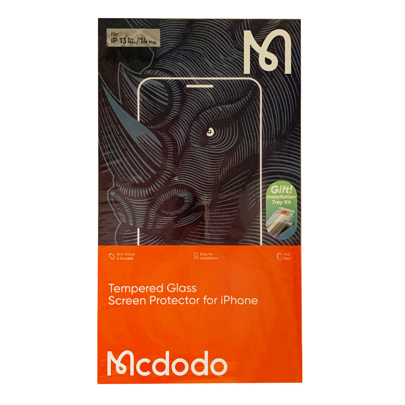 محافظ صفحه نمایش مک دودو مدل PF-4303 مناسب برای گوشی موبایل اپل iPhone 13 Pro Max / 14 Plus بسته دو عددی