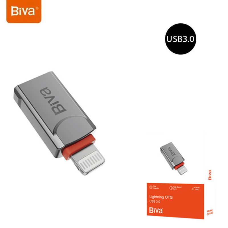 مبدل USB-A به لایتنینگ بیوا مدل OTG USB 3.0