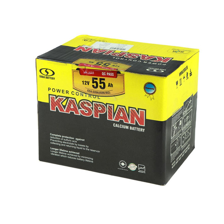 باتری اتمی 12 ولت 55 آمپر خودرو صبا باتری مدل کد SBT-55