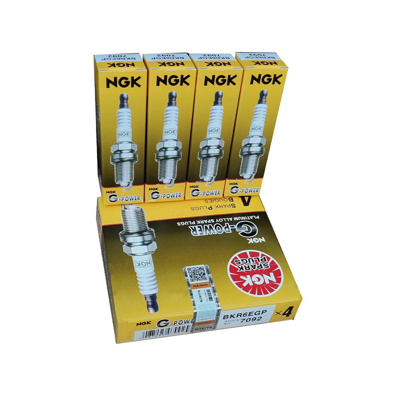 شمع خودرو ان جی کی مدل سوزنی پایه کوتاه کد BKR6EGP 7092 بسته 4 عددی