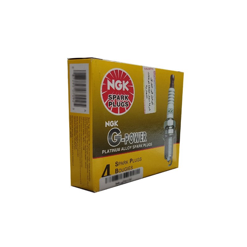 شمع خودرو ان جی کی مدل پایه کوتاه سوزنی پلاتینیوم کد BKR6EGP بسته 4 عددی