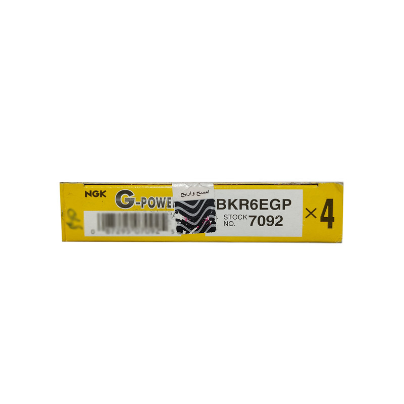 شمع خودرو ان جی کی مدل پایه کوتاه سوزنی پلاتینیوم کد BKR6EGP بسته 4 عددی