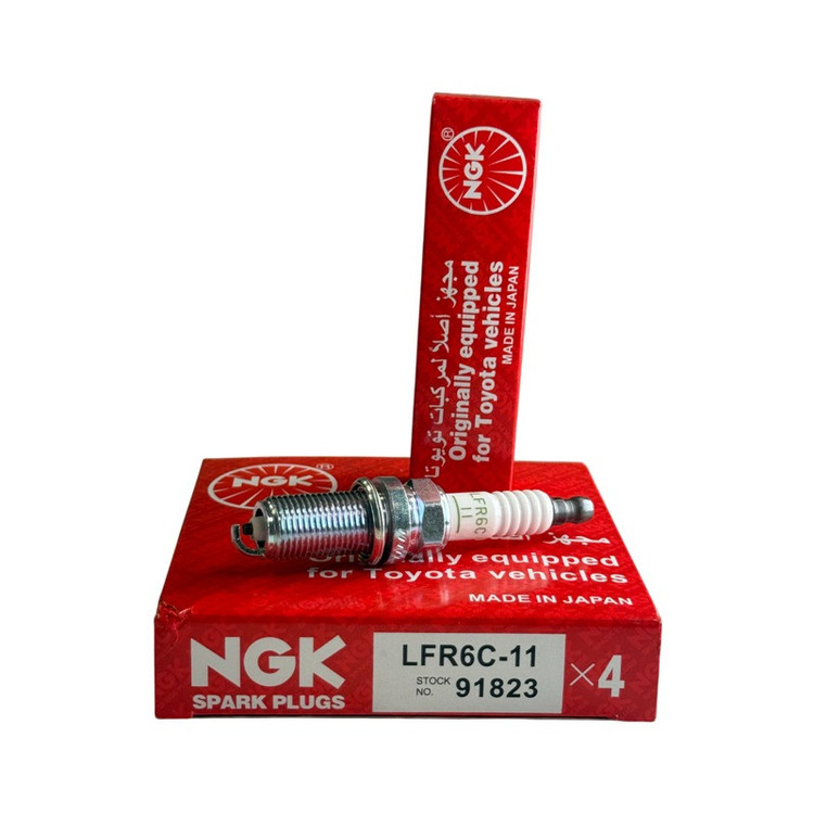شمع خودرو دو پلاتین ان جی کی مدل LFR6C-11-91823 پایه بلند مناسب برای کیا اپتیما بسته 4 عددی