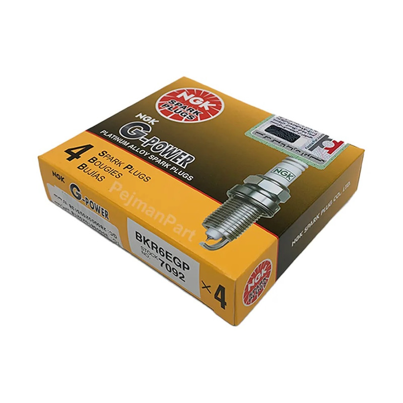 شمع خودرو ان جی کی مدل BKR6EGP 7092 مناسب برای پژو 405 بسته 4 عددی