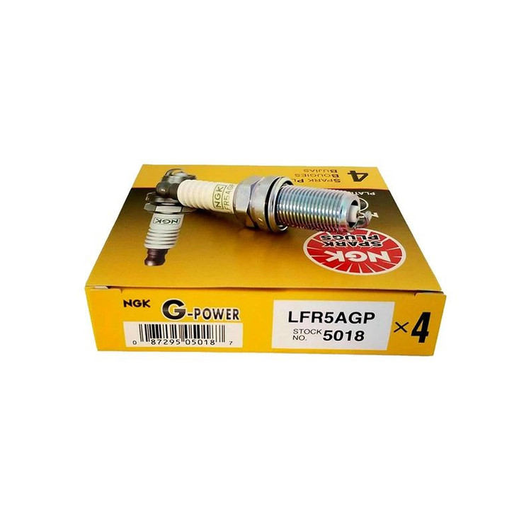 شمع خودرو ان جی کی مدل LFR5AGP-5018 پایه بلند سوزنی بسته 4 عددی
